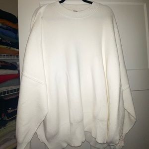 Free People White Thick Sweater BNWT